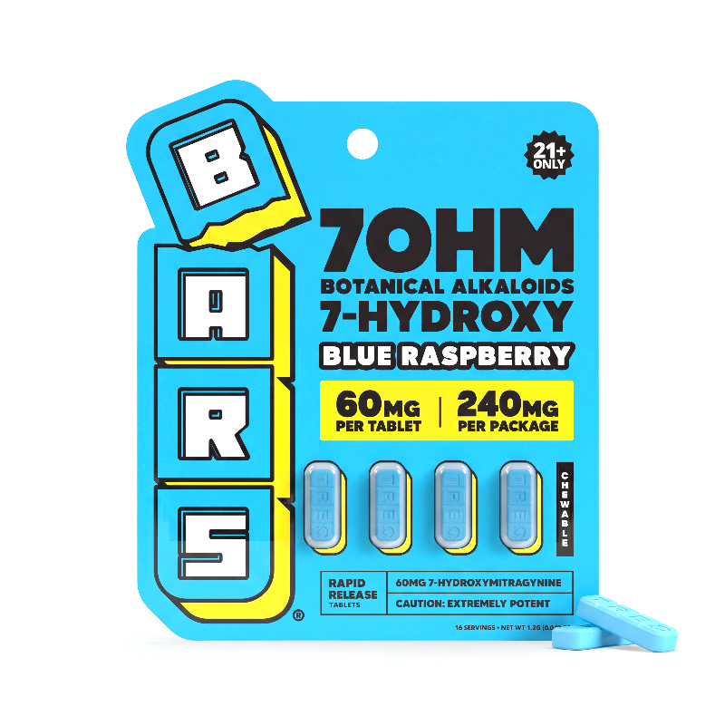 60mg - 7 Hydroxy Tablets - Blue Raspberry