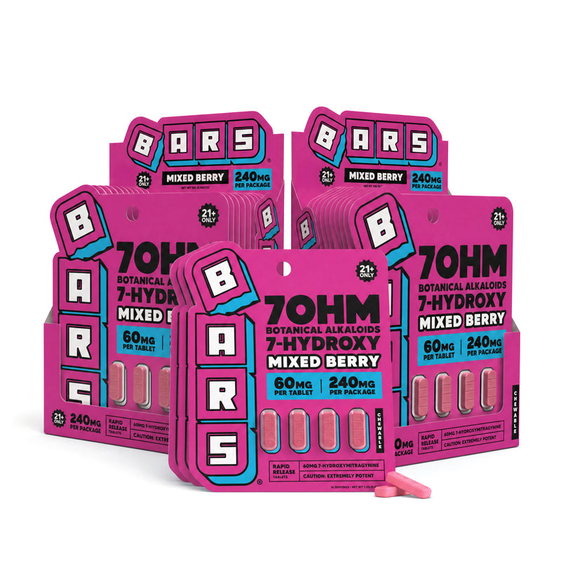 60mg - BARS 7 Hydroxy Tablets - Mixed Berry - (6000mg Total)