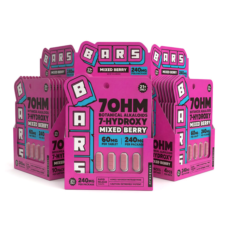 60mg - BARS 7 Hydroxy Tablets - Mixed Berry - (7200mg Total)