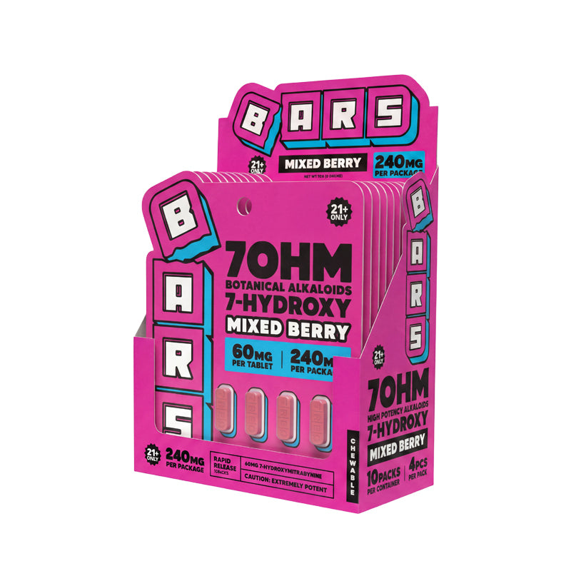 60mg - BARS 7 Hydroxy Tablets - Mixed Berry - (2400mg Total)