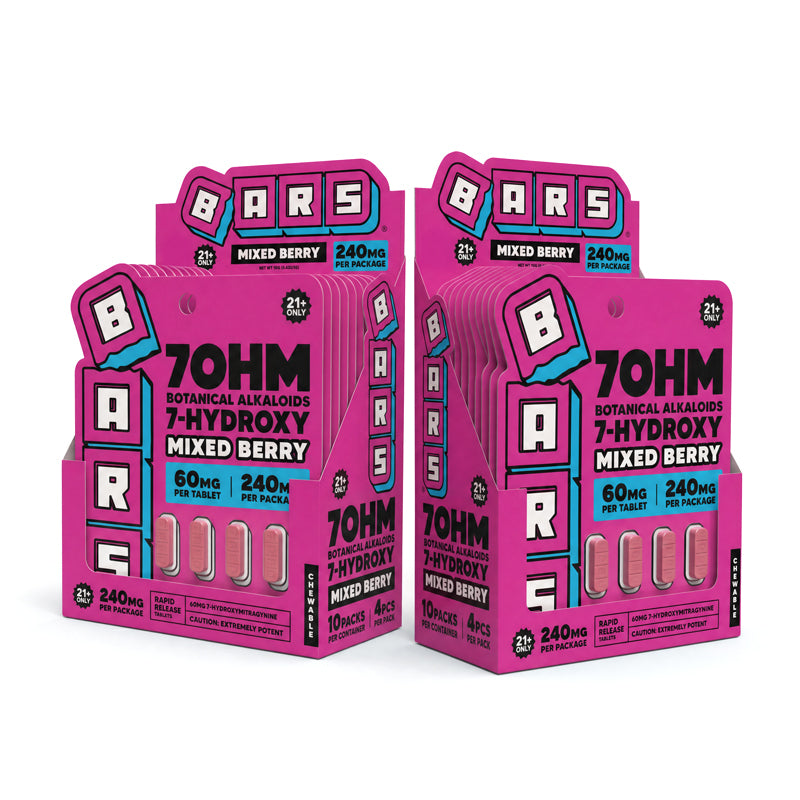 60mg - BARS 7 Hydroxy Tablets - Mixed Berry - (4800mg Total)