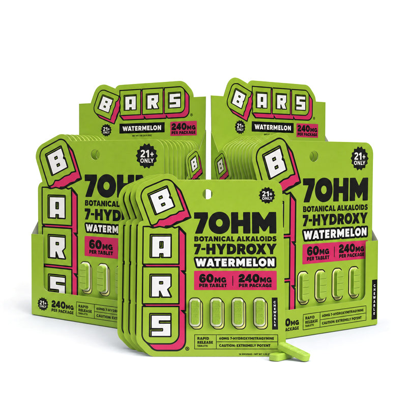60mg - BARS 7 Hydroxy Tablets - Watermelon - (6000mg Total)