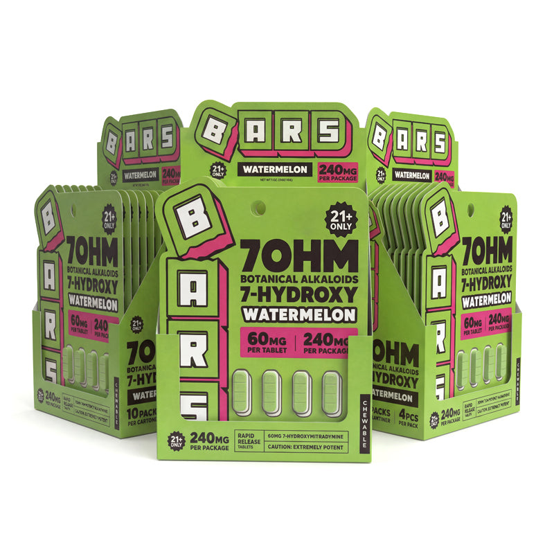 60mg - BARS 7 Hydroxy Tablets - Watermelon - (7200mg Total)