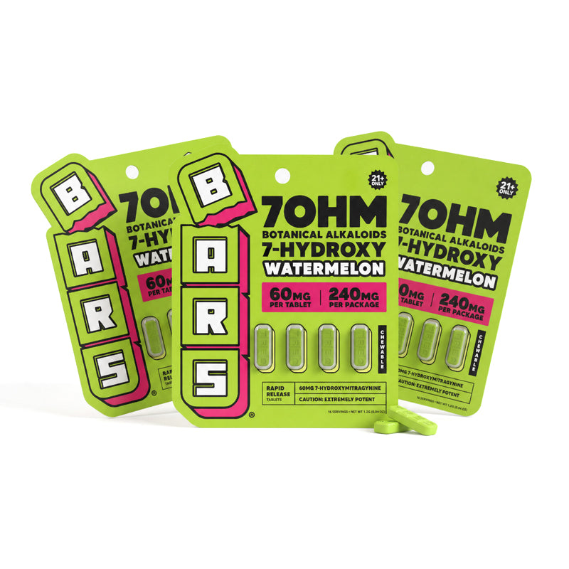 60mg - BARS 7 Hydroxy Tablets - Watermelon - (720mg Total)