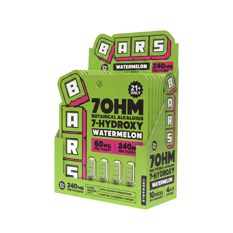 60mg - BARS 7 Hydroxy Tablets - Watermelon - (2400mg Total)