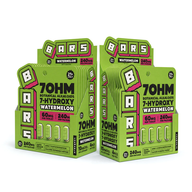 60mg - BARS 7 Hydroxy Tablets - Watermelon - (4800mg Total)