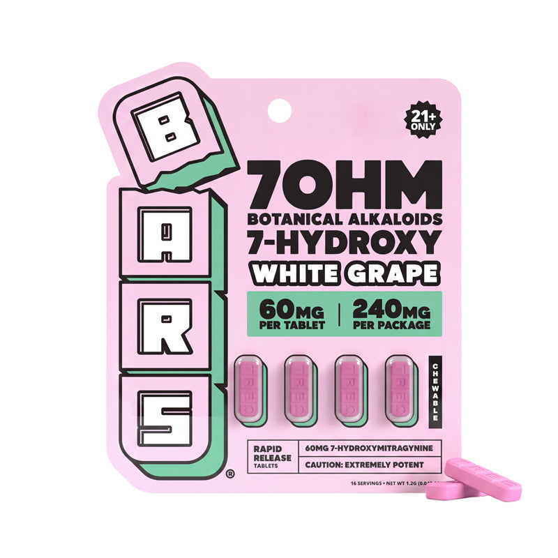 60mg - 7 Hydroxy Tablets - White Grape