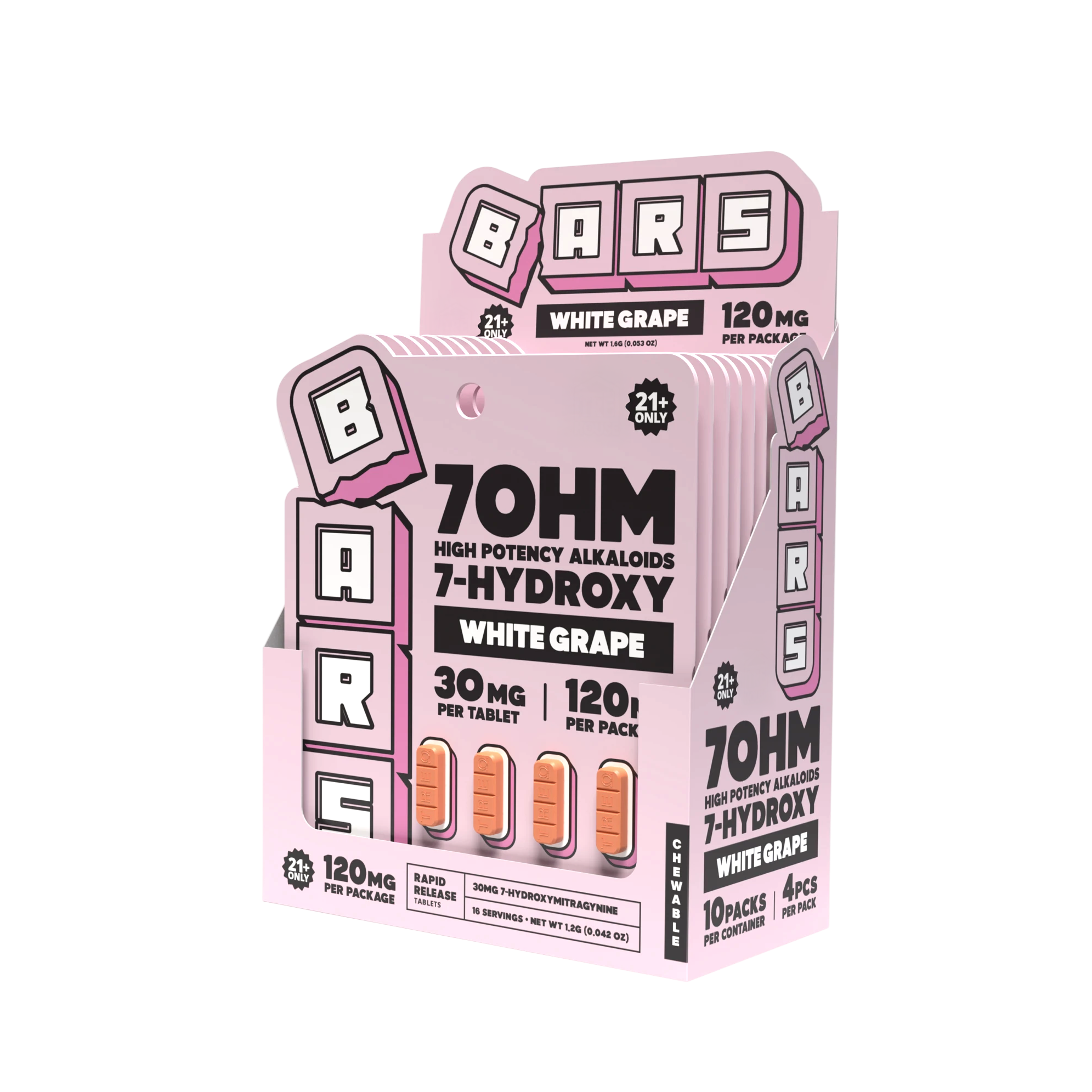 BARS 7 Hydroxy Tablets - White Grape