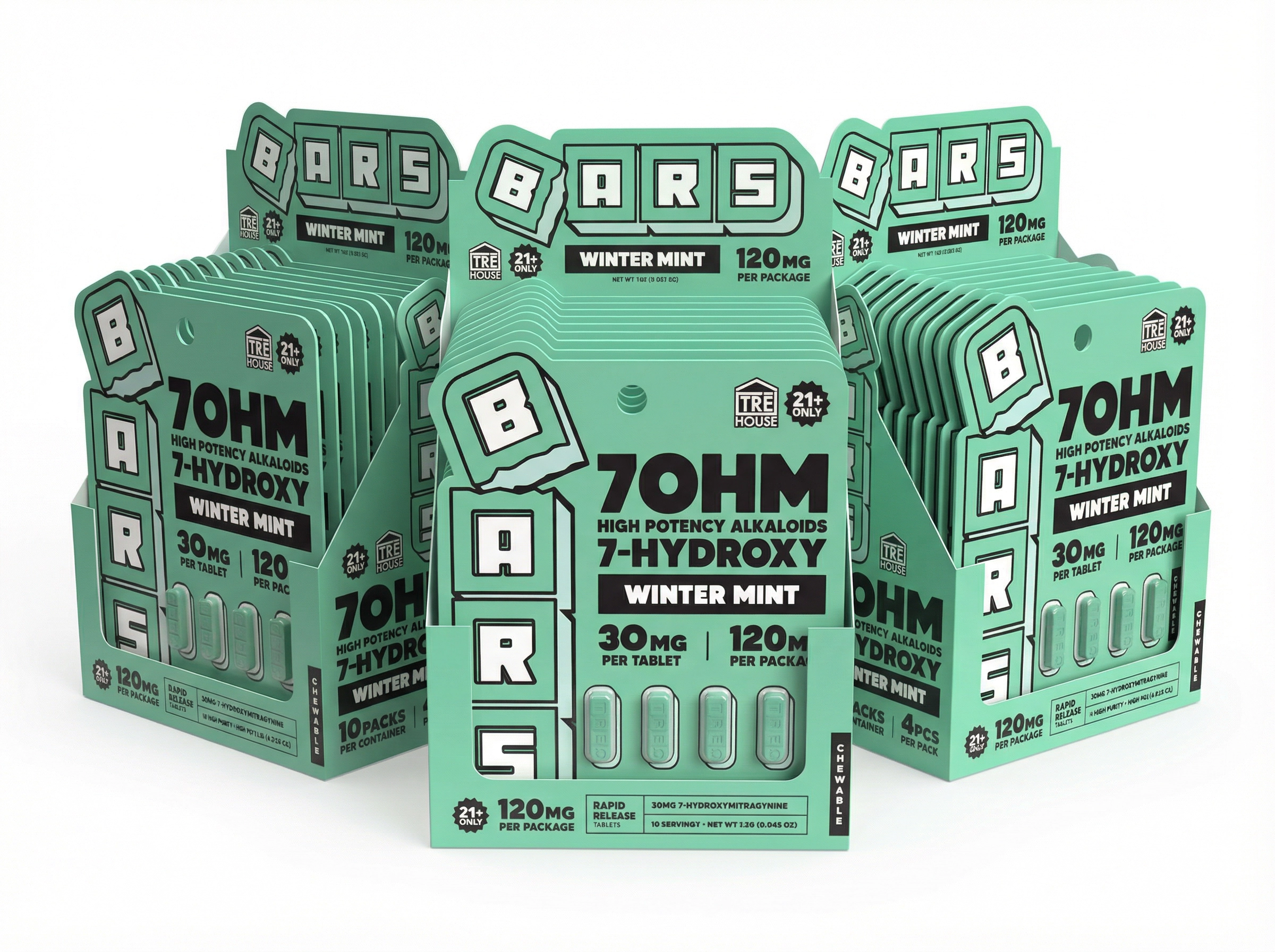30mg - 7 Hydroxy Tablets - Winter Mint
