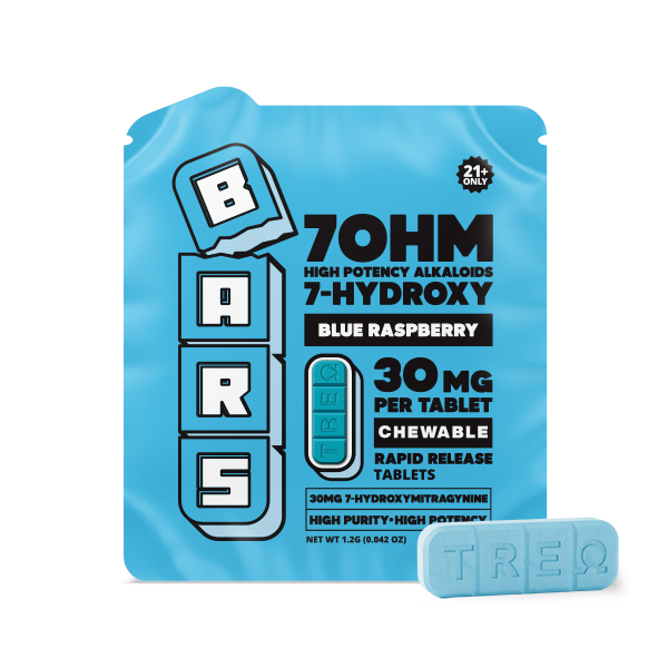 BARS 7 Hydroxy Tablets - Blue Raspberry - 120mg