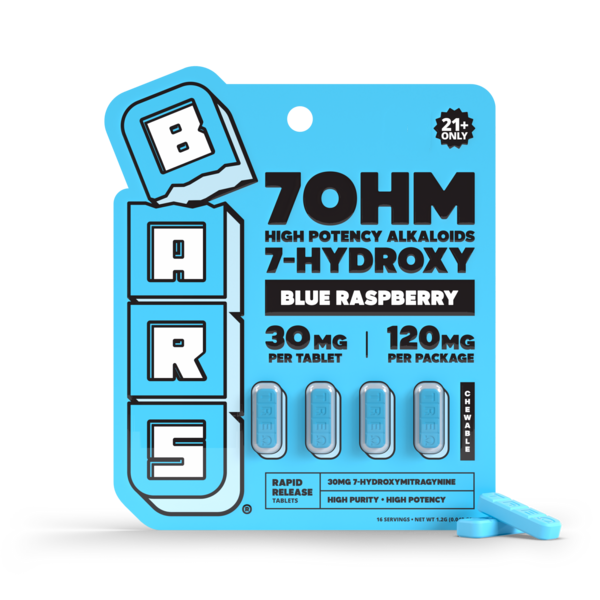 BARS 7 Hydroxy Tablets - Blue Raspberry - 120mg