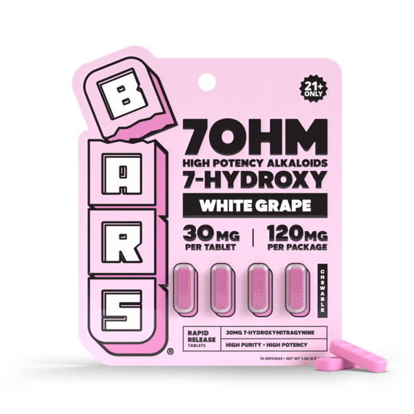 BARS 7 Hydroxy Tablets - White Grape - 120mg
