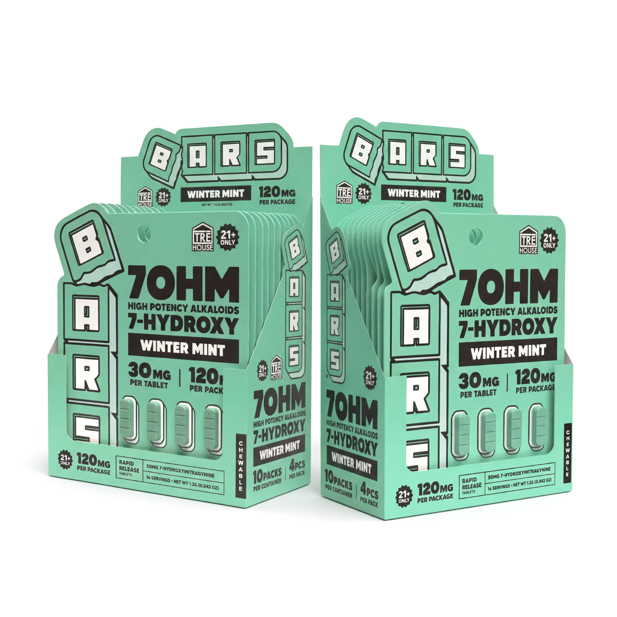30mg - 7 Hydroxy Tablets - Winter Mint 80ct